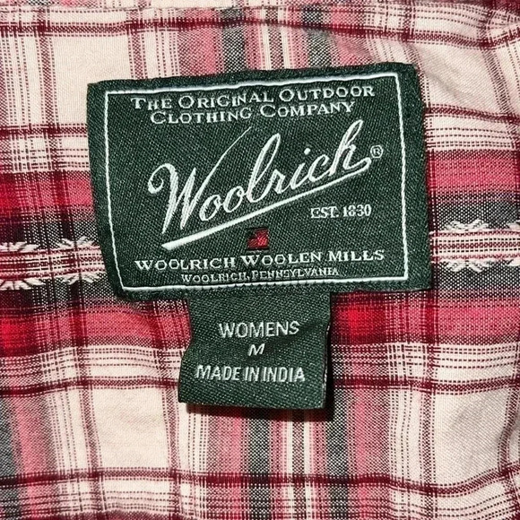 Woolrich Women’s Western RED Plaid Long Sleeve PEARL Snap Buttons Medium - Picture 11 of 16